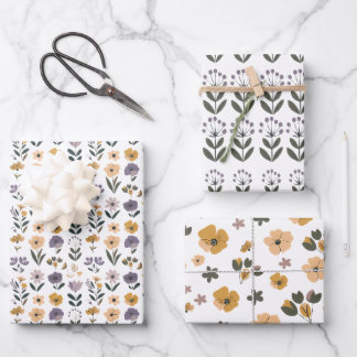 Blume Geschenkpapier Set