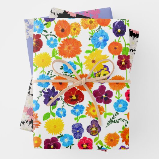 Blume Geschenkpapier Set (Beispiel)