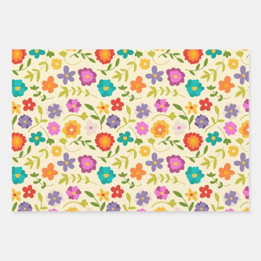 Blume Geschenkpapier Set (Vorderseite 3)