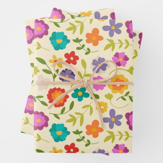 Blume Geschenkpapier Set (Beispiel)