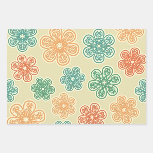 Blume Geschenkpapier Set (Vorderseite)