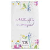 Blume Geschenktasche lila Lavendel Kleine Geschenktüte (Rückseite)