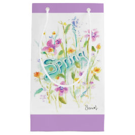 Blume Geschenktasche lila Lavendel Kleine Geschenktüte