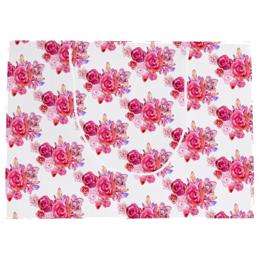 Blume Geschenktaschen Rose Große Geschenktüte (Rückseite)