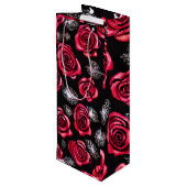 Blume Geschenktüte Für Weinflaschen (Rückseite Schrägansicht)