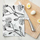 Blume Geschirrtuch (Viertel Falte)