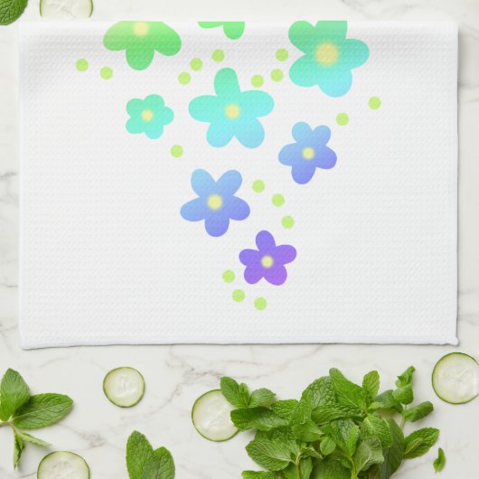 Blume Geschirrtuch (Gefaltet)