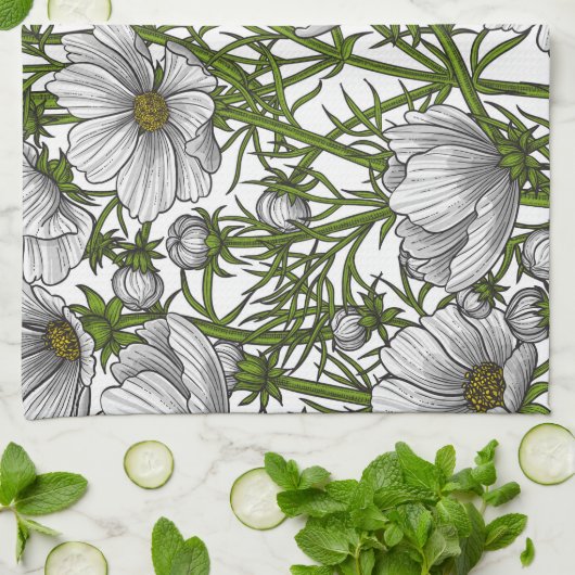 Blume Geschirrtuch (Gefaltet)