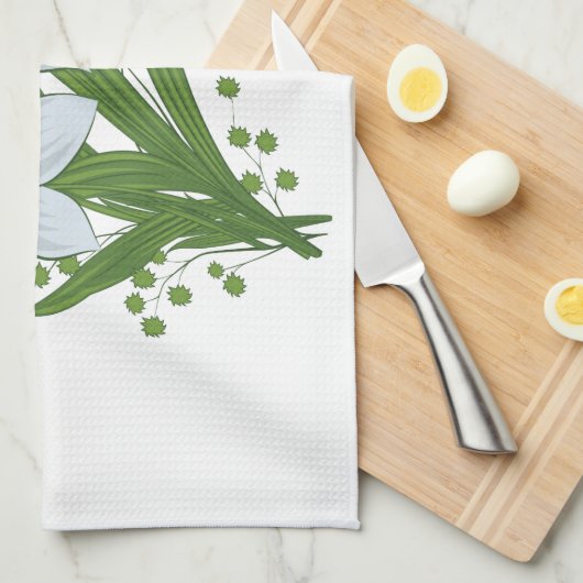 Blume Geschirrtuch (Viertel Falte)