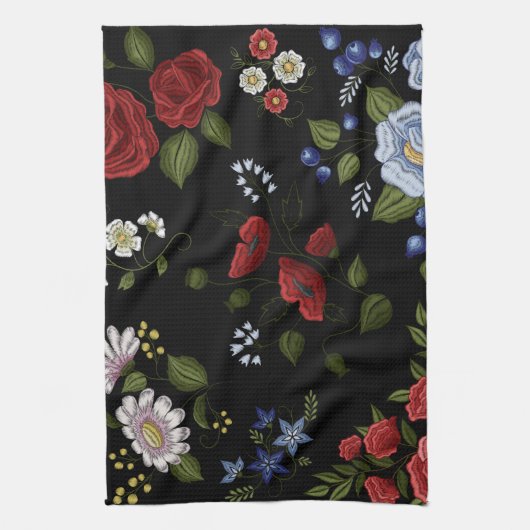 Blume Geschirrtuch (Vertikal)