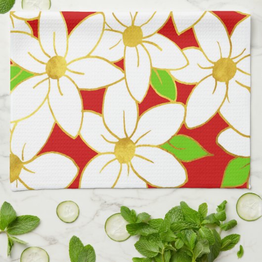 Blume Geschirrtuch (Gefaltet)