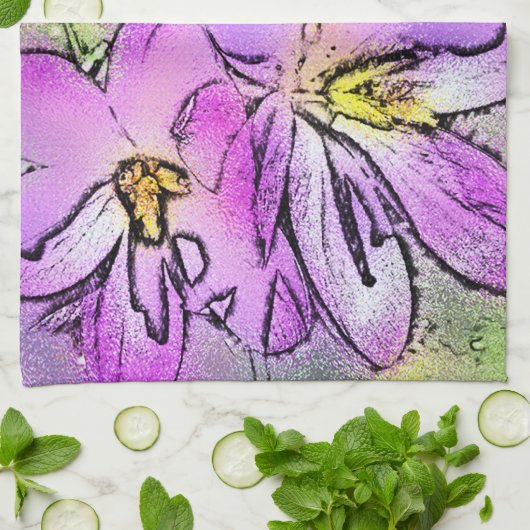 BLUME GESCHIRRTUCH (Gefaltet)