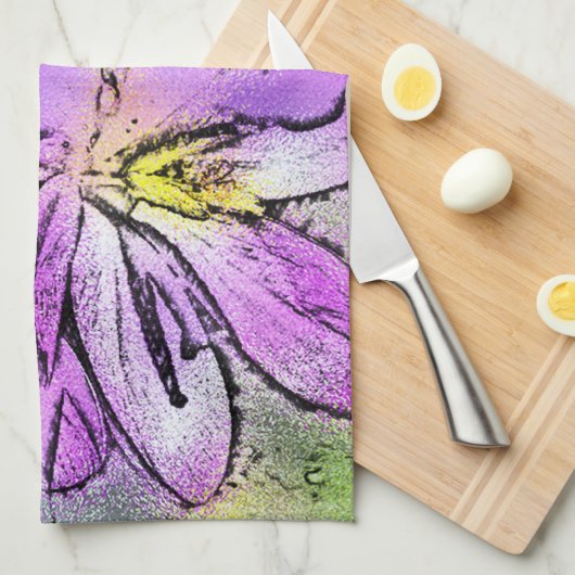 BLUME GESCHIRRTUCH (Viertel Falte)