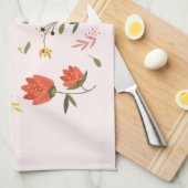 Blume Geschirrtuch (Viertel Falte)