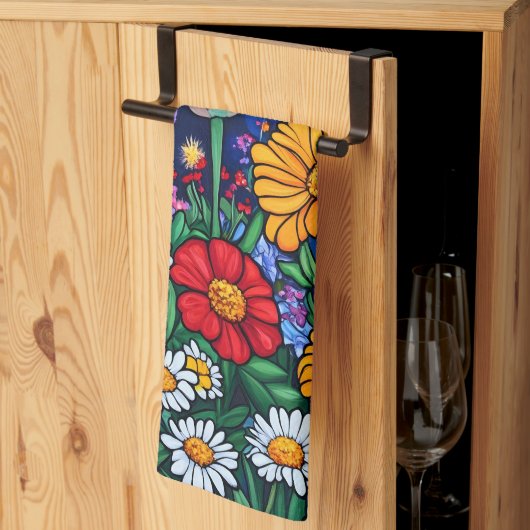 Blume Geschirrtuch (Drittel gefaltet)