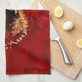 Blume Geschirrtuch (Viertel Falte)