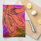 BLUME GESCHIRRTUCH (Viertel Falte)