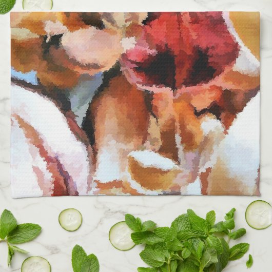 BLUME GESCHIRRTUCH (Gefaltet)