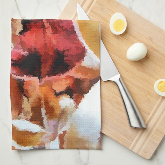 BLUME GESCHIRRTUCH (Viertel Falte)