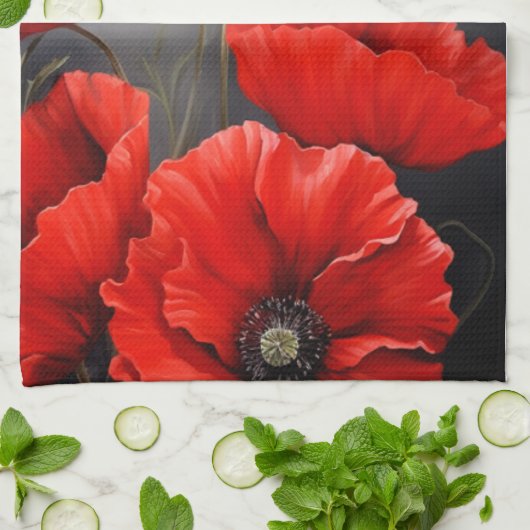 Blume Geschirrtuch (Gefaltet)