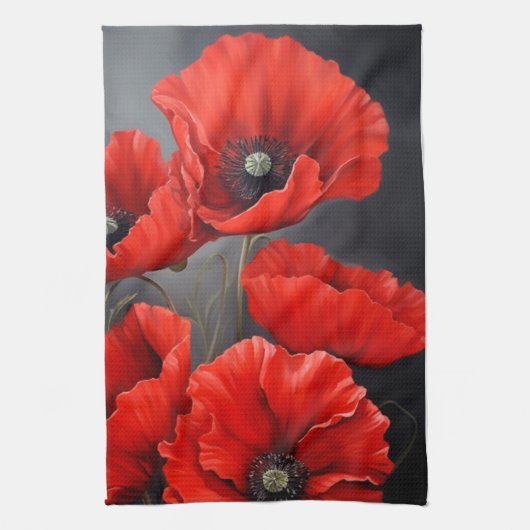 Blume Geschirrtuch (Vertikal)