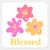 Blume Gesegnete Pinks Gelb_Fun Stickers (Vorderseite)