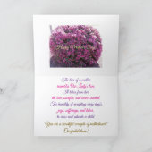 Blume, gesegnete Wünsche, Muttertagskarte Karte (Innenseite)