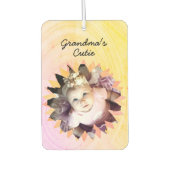 Blume Gestalten benutzerdefiniertes Foto Farbige H Autolufterfrischer (Vorderseite)