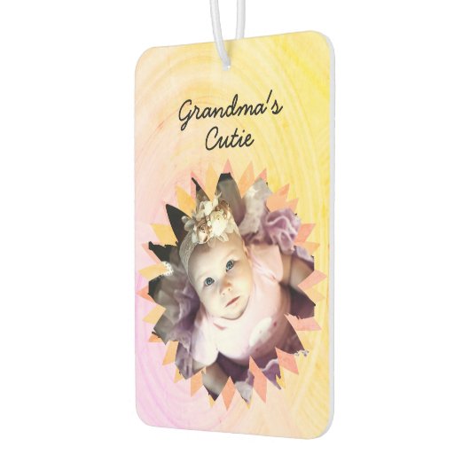 Blume Gestalten benutzerdefiniertes Foto Farbige H Autolufterfrischer (Links)