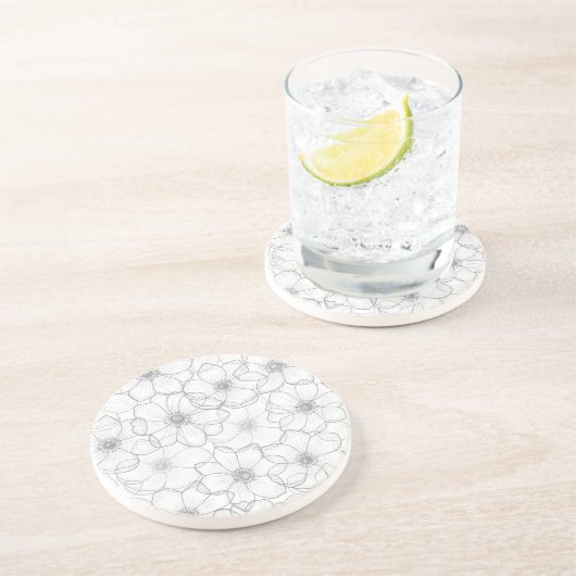 Blume Getränkeuntersetzer (Seite)