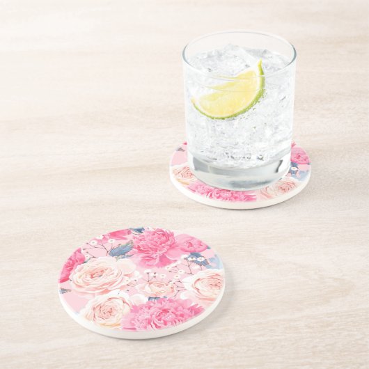 Blume Getränkeuntersetzer (Seite)