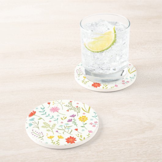 Blume Getränkeuntersetzer (Seite)