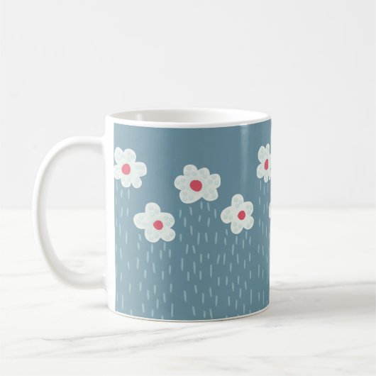 Blume gewinnen Springtime Blue Gloomy Spaß Kaffeetasse (Links)