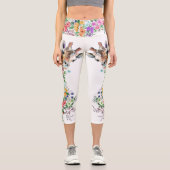 Blume Giraffe Capri Leggings (Vorderseite)
