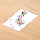 Blume Giraffe Geburtskarte Acryleinladungen (Ablage )