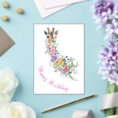 Blume Giraffe Geburtskarte Acryleinladungen (In Situ (Hochzeit))