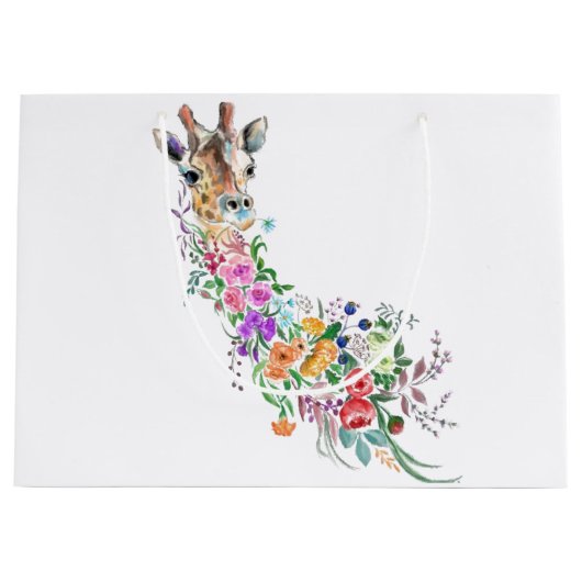 Blume Giraffe-Geschenktasche Große Geschenktüte (Vorderseite)
