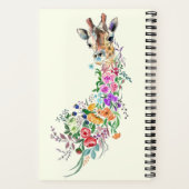 Blume Giraffe-Notebook Notizblock (Rückseite)