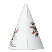 Blume Giraffe Paper Party Hat Partyhütchen (Rückseite)