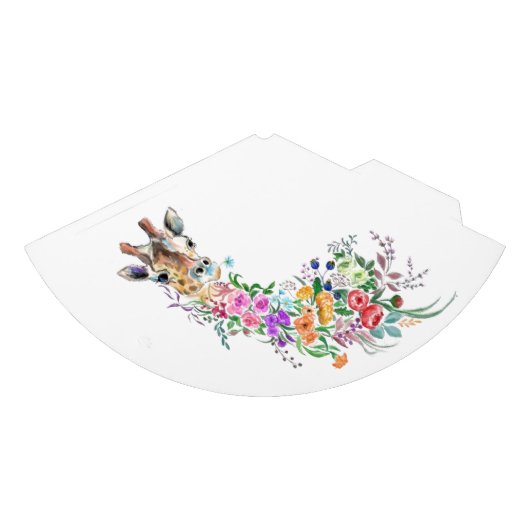 Blume Giraffe Paper Party Hat Partyhütchen (Vorderseite)