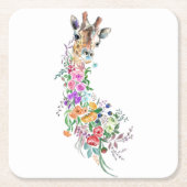 Blume Giraffe Paper Untersetzer (Vorderseite)