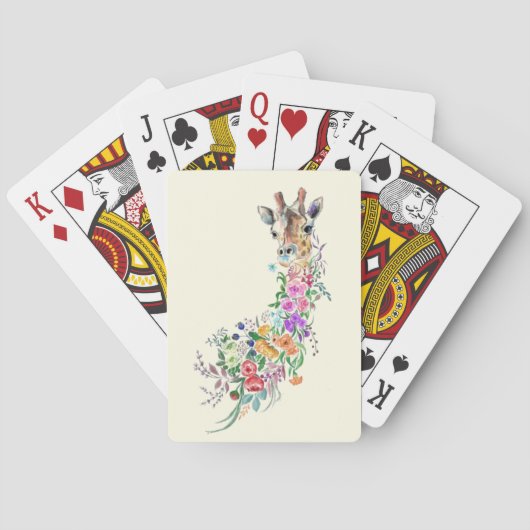 Blume Giraffe Spielkarten (Rückseite)