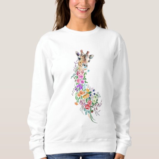 Blume Giraffe Sweatshirt (Vorderseite)
