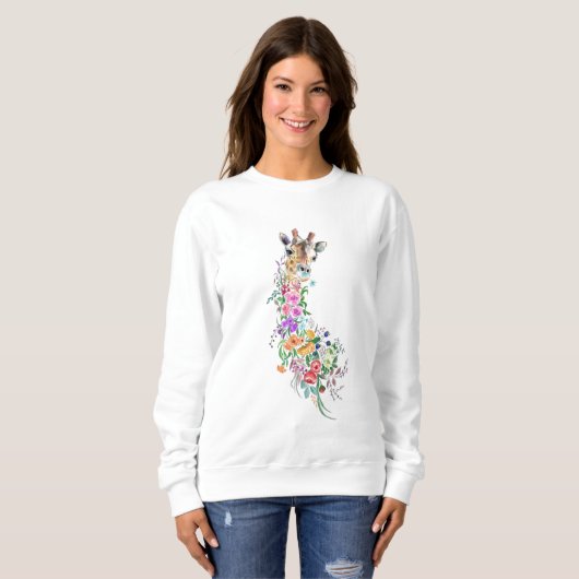 Blume Giraffe Sweatshirt (Vorne ganz)