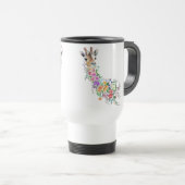 Blume Giraffe Travel Mug Reisebecher (VorderseiteRechts)
