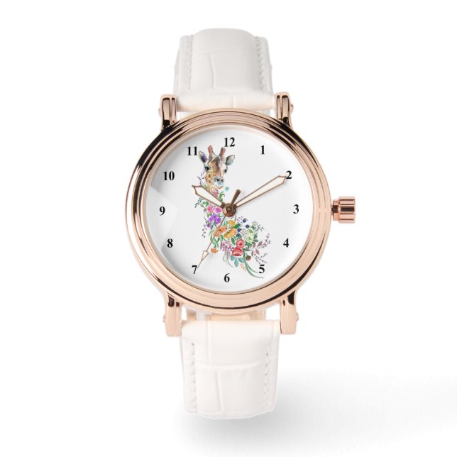 Blume Giraffe Watch Armbanduhr (Vorderseite)