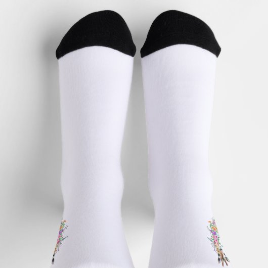 Blume Giraffen Socken (Oben)