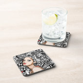 Blume Girl Beverage Coaster Getränkeuntersetzer (Rechte Seite)