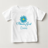 Blume Girl/ Blue Daisy Baby T-shirt (Vorderseite)