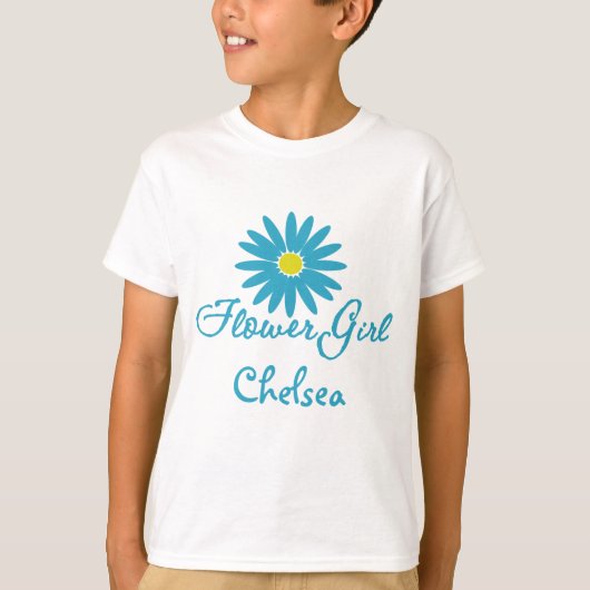 Blume Girl/ Blue Daisy T-Shirt (Vorderseite)